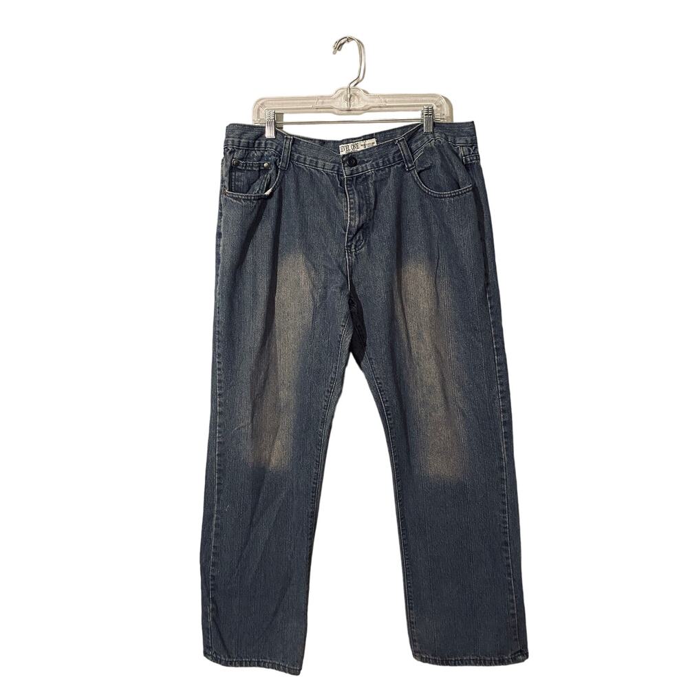 Level One Blue Straight Leg Jeans Men 40x32 Relaxed Fit Classic Denim Pants